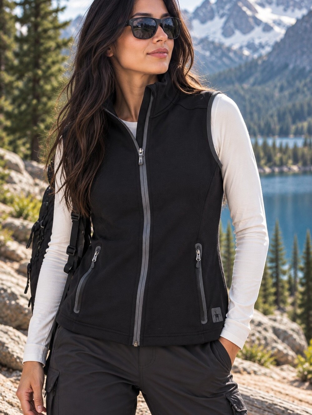 Smartwool Merino Wool Full zip Vest Black, Gorpcore, Outdoor, Layer Women Small